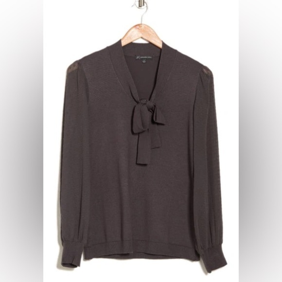 Adrianna Papell Tops - Adrianna Papell Black Sweater with Bow Accent